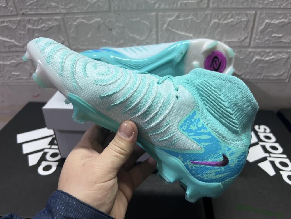Unisex Nike Phantom Luna 2 Elite LV8 FG Firm Ground High-Tops Football Boots - Jade/Black/Purple