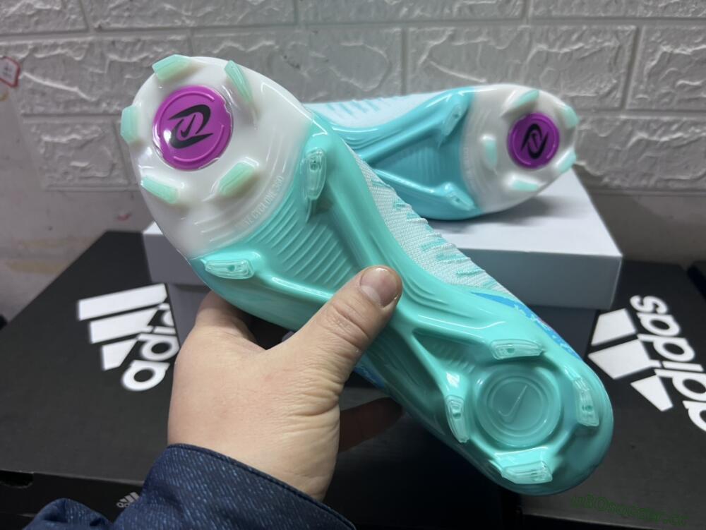 Unisex Nike Phantom Luna 2 Elite LV8 FG Firm Ground High-Tops Football Boots - Jade/Black/Purple