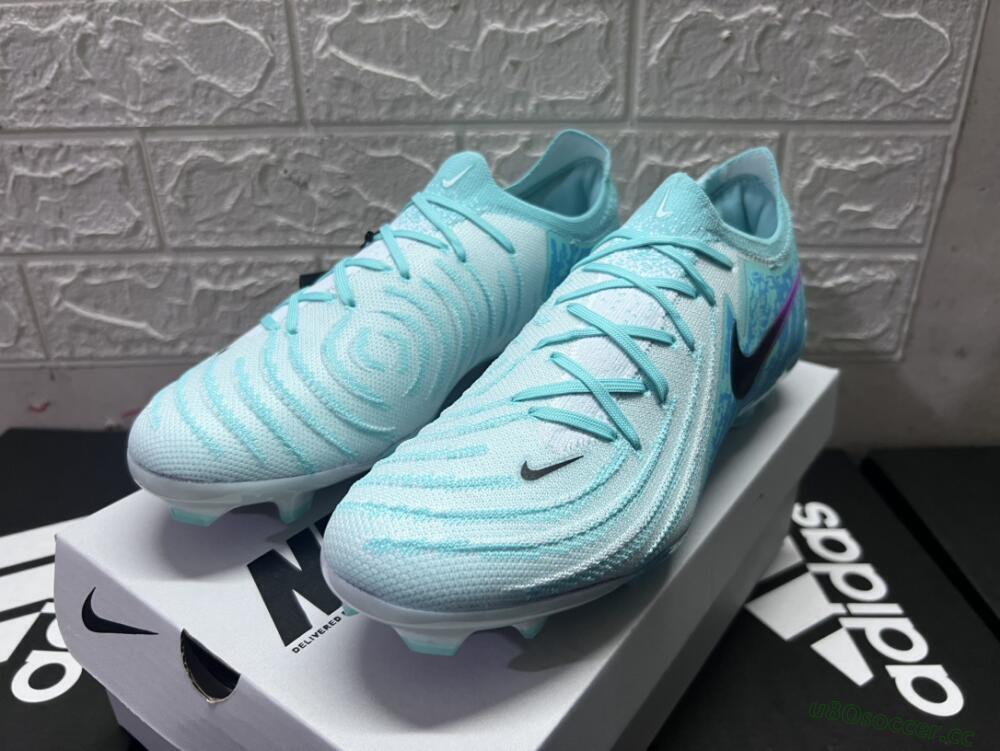 Unisex Nike Phantom Luna 2 Elite LV8 FG Firm Ground Low-Tops Football Boots - Jade/Black/Purple