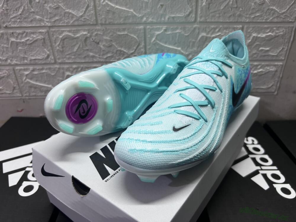 Unisex Nike Phantom Luna 2 Elite LV8 FG Firm Ground Low-Tops Football Boots - Jade/Black/Purple