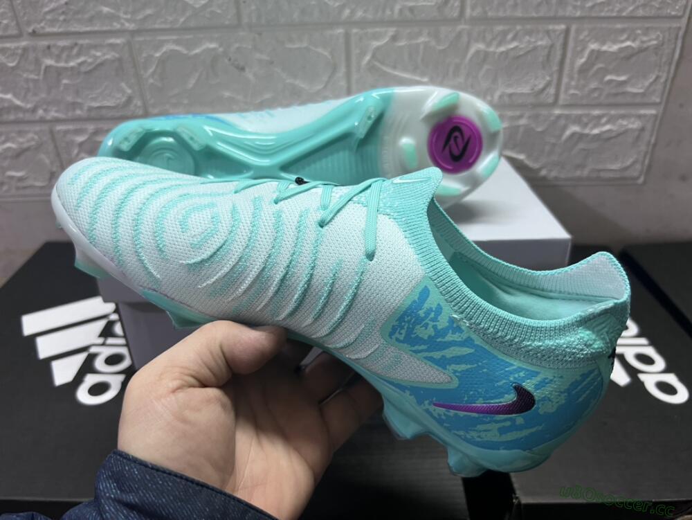Unisex Nike Phantom Luna 2 Elite LV8 FG Firm Ground Low-Tops Football Boots - Jade/Black/Purple