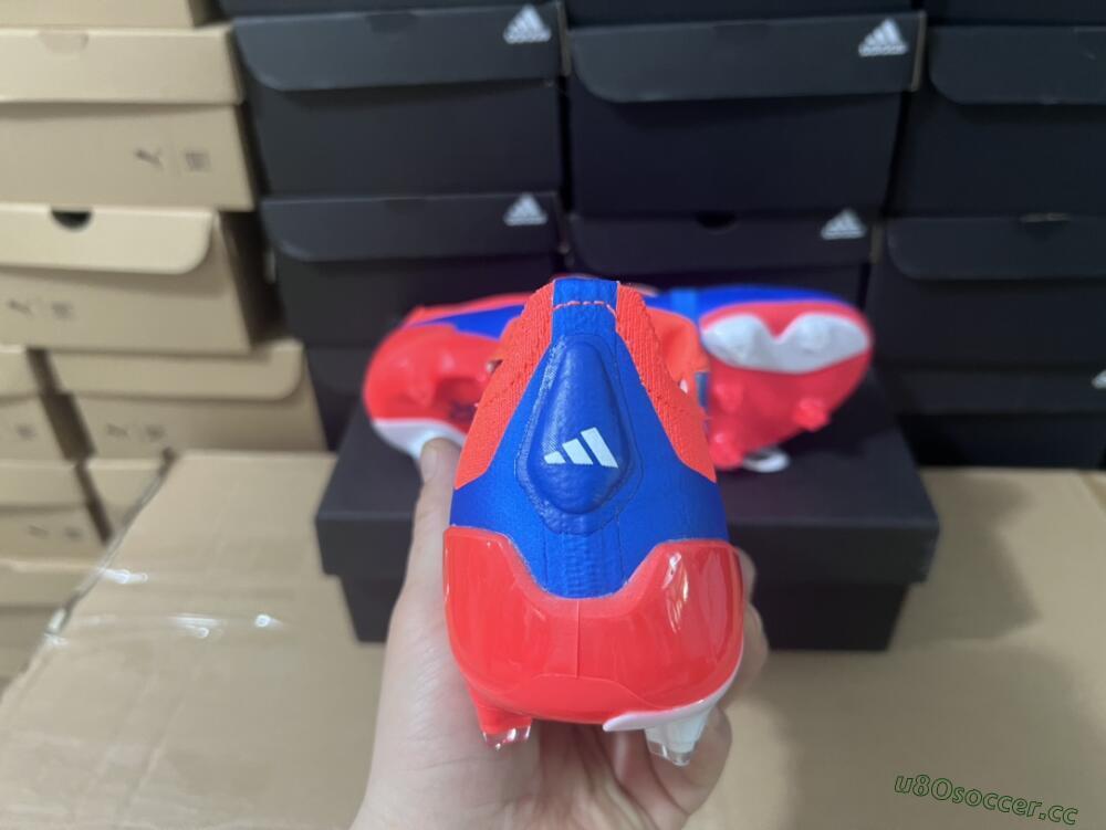 Unisex Adidas Predator Elite Foldover Tongue FG Firm Ground Low-Tops Football Boots - Blue/White/Red