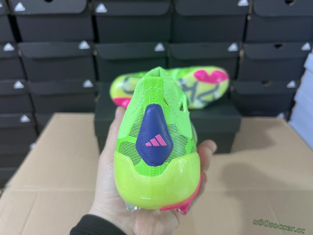Men's Adidas Predator Elite Foldover Tongue FG Firm Ground Low-Tops Football Boots - Green/Pink/Purple/Yellow