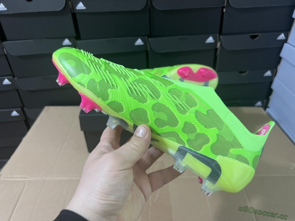 Men's Adidas Predator Accuracy+ FG Firm Ground Low-Tops Football Boots - Green/Purple/Yellow