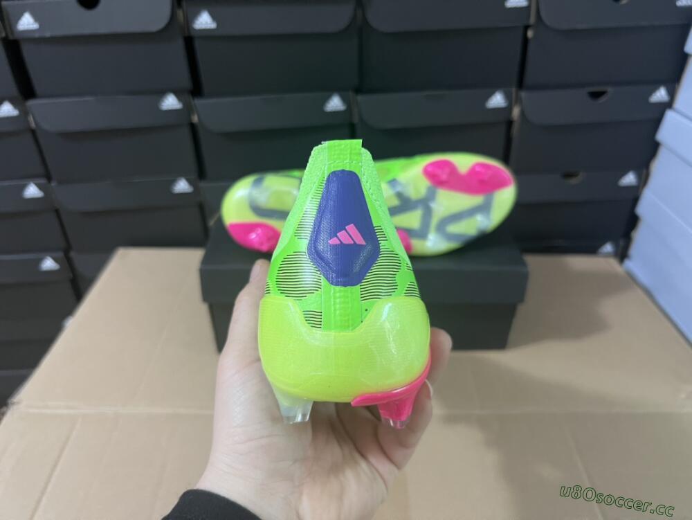 Men's Adidas Predator Accuracy+ FG Firm Ground Low-Tops Football Boots - Green/Purple/Yellow