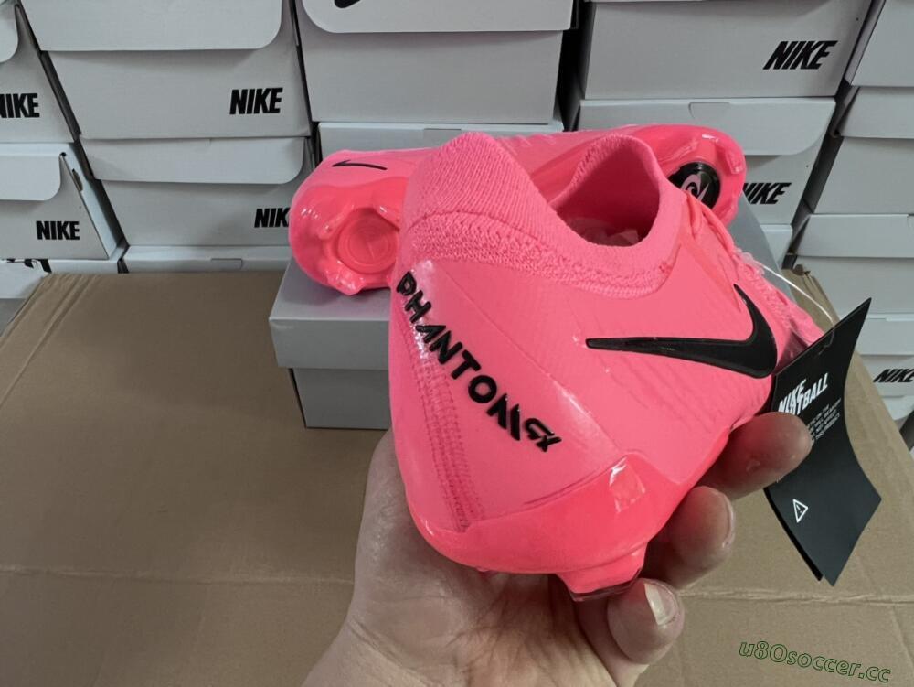 Unisex Nike Phantom Luna 2 Elite LV8 FG Firm Ground Low-Tops Football Boots - Red/Black/Pink