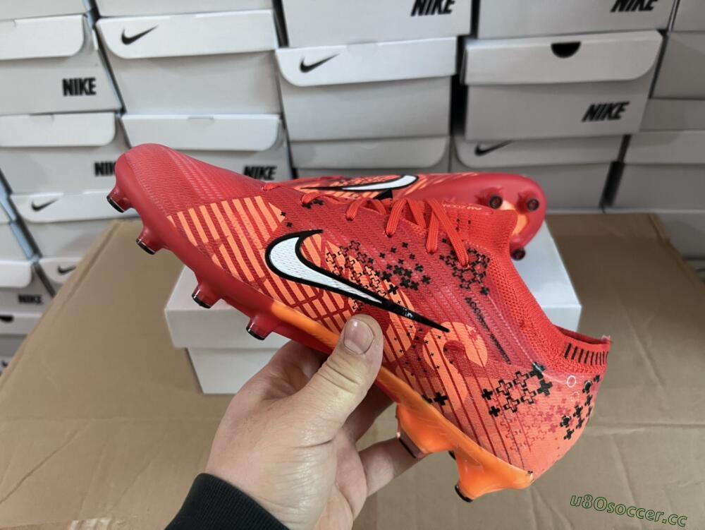 Men's Nike Air Zoom Mercurial Vapor 15 Elite AG Artificial Grass Low-Tops Football Boots - Red/White/Black