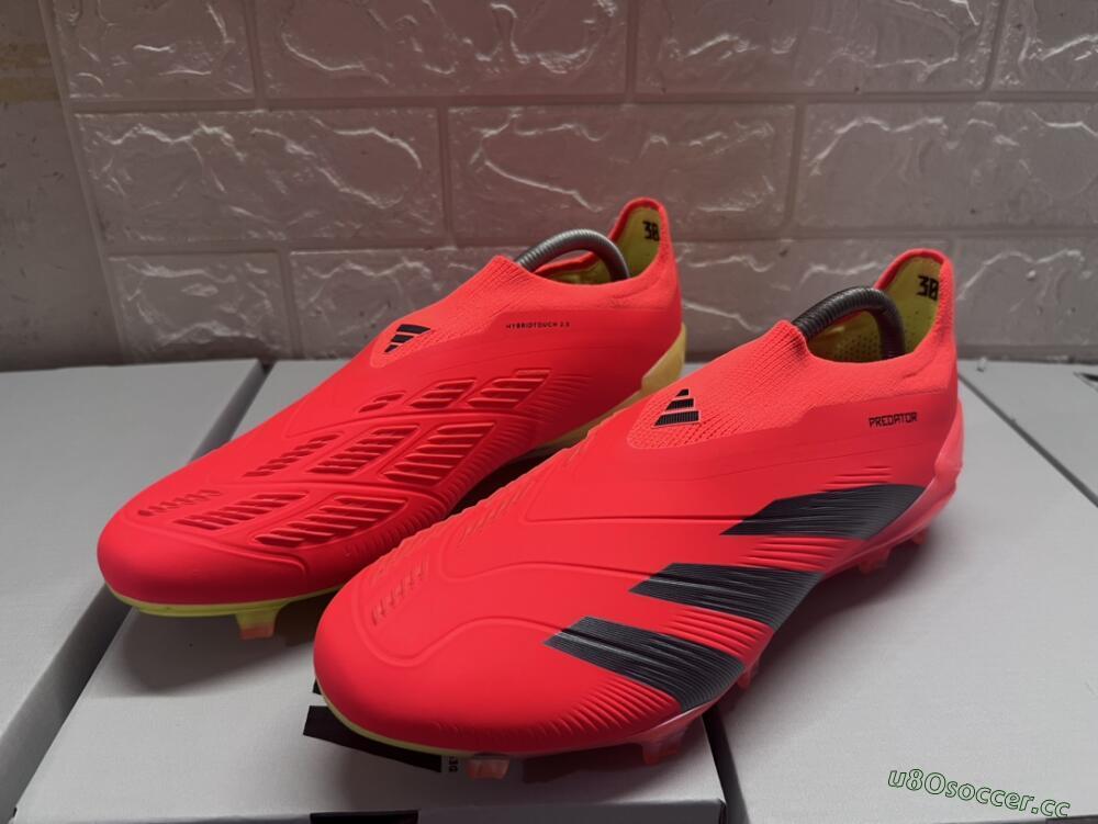 Men's Adidas Predator Accuracy+ FG Firm Ground Low-Tops Football Boots - Red/Black/Blue