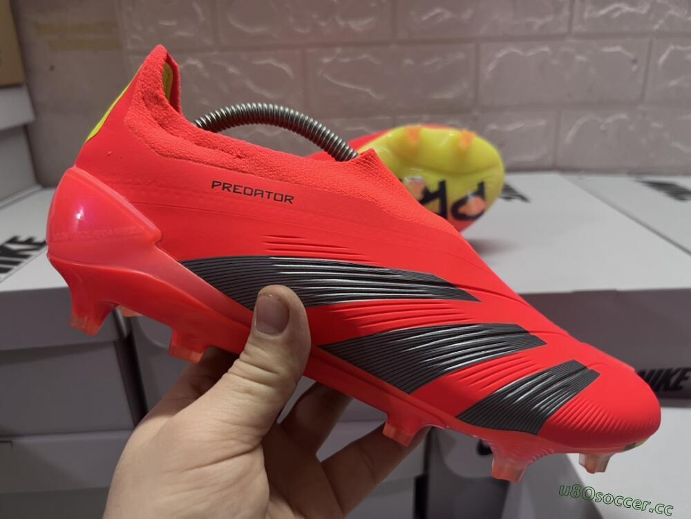 Men's Adidas Predator Accuracy+ FG Firm Ground Low-Tops Football Boots - Red/Black/Blue