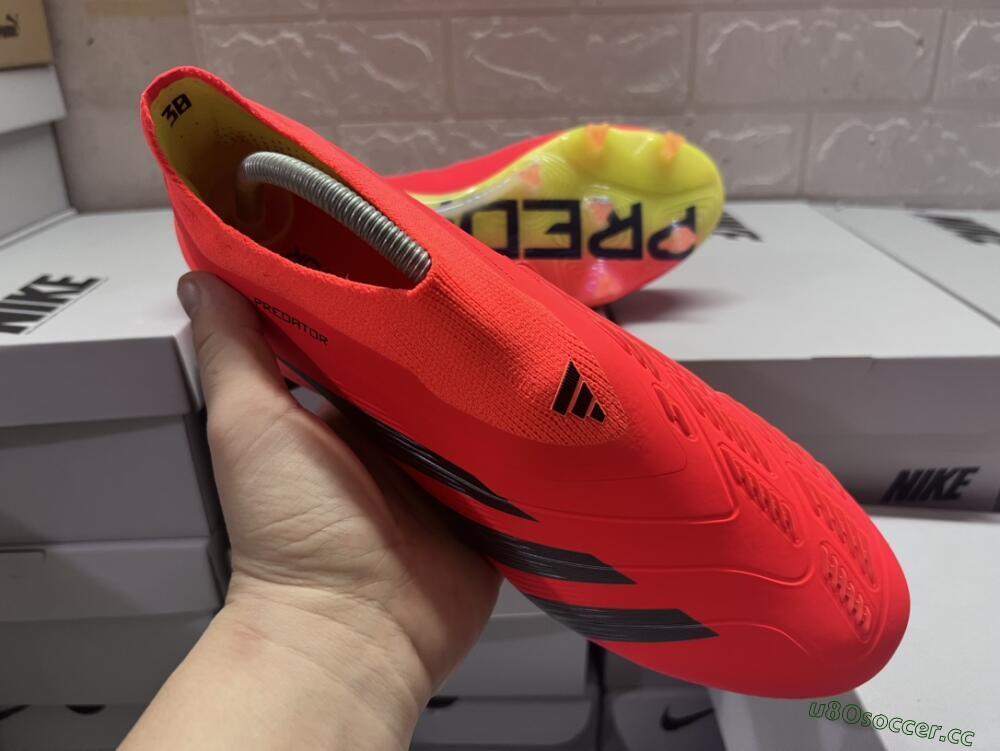 Men's Adidas Predator Accuracy+ FG Firm Ground Low-Tops Football Boots - Red/Black/Blue