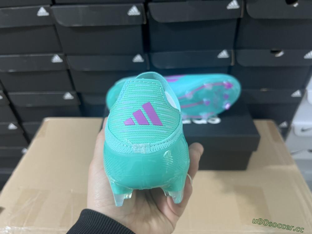 Unisex Adidas F50 Adizero FG Firm Ground Low-Tops Football Boots - Jade/Purple/Blue