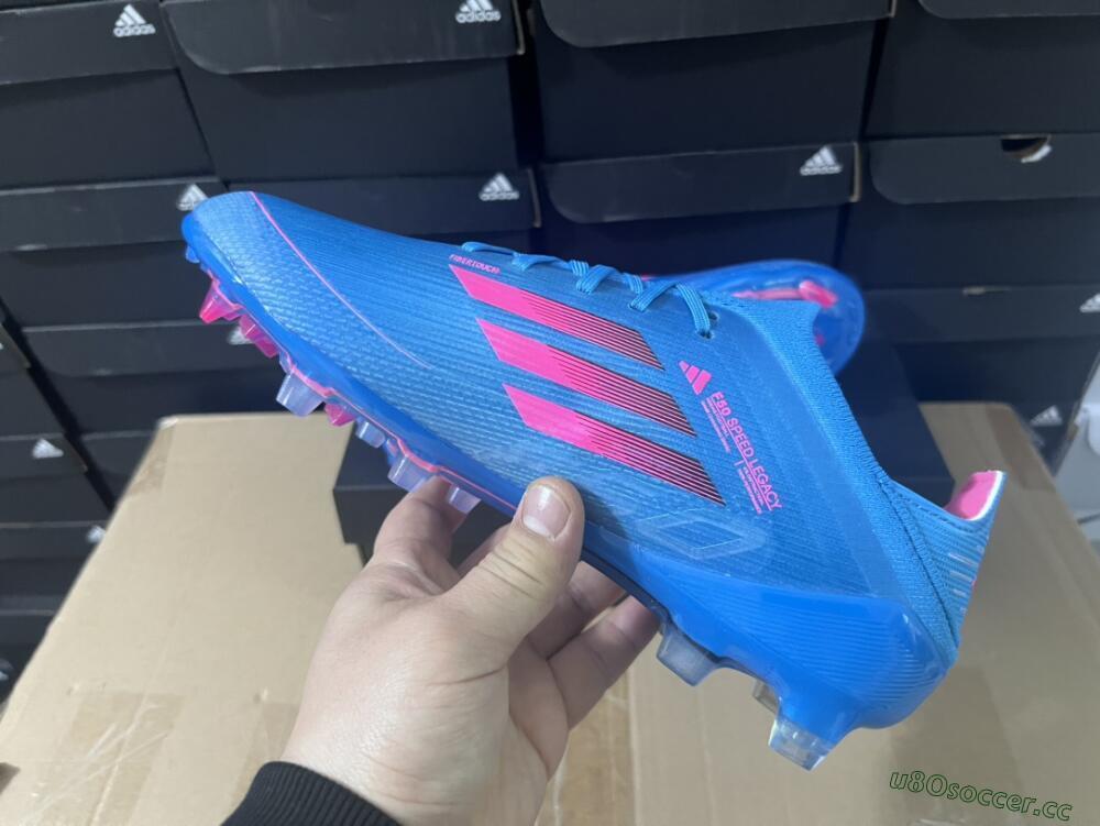 Unisex Adidas F50 Adizero FG Firm Ground Low-Tops Football Boots - Blue/Pink