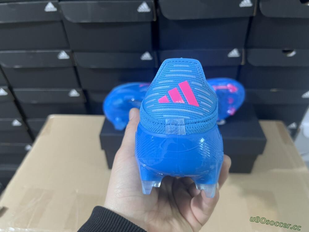 Unisex Adidas F50 Adizero FG Firm Ground Low-Tops Football Boots - Blue/Pink