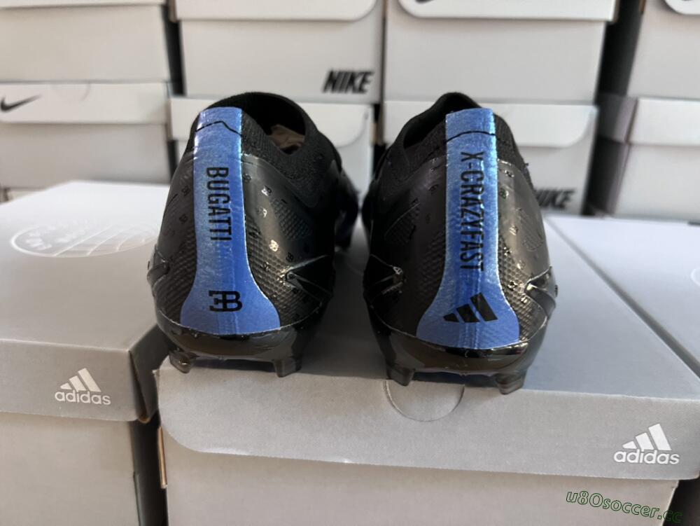 Men's Adidas X Crazyfast.1 FG Firm Ground Low-Tops Football Boots - Black/Blue/Gold