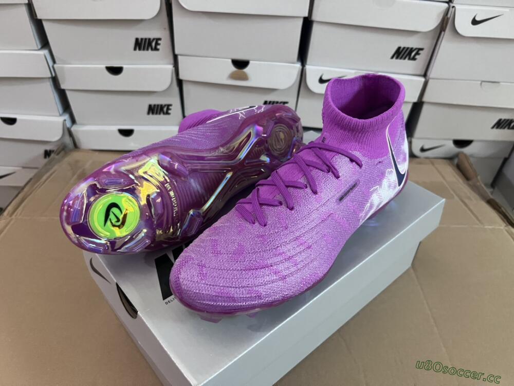 Men's Nike Phantom Luna Elite SE NU FG Firm Ground High-Tops Football Boots - Fuchsia Dream/Barely Grape