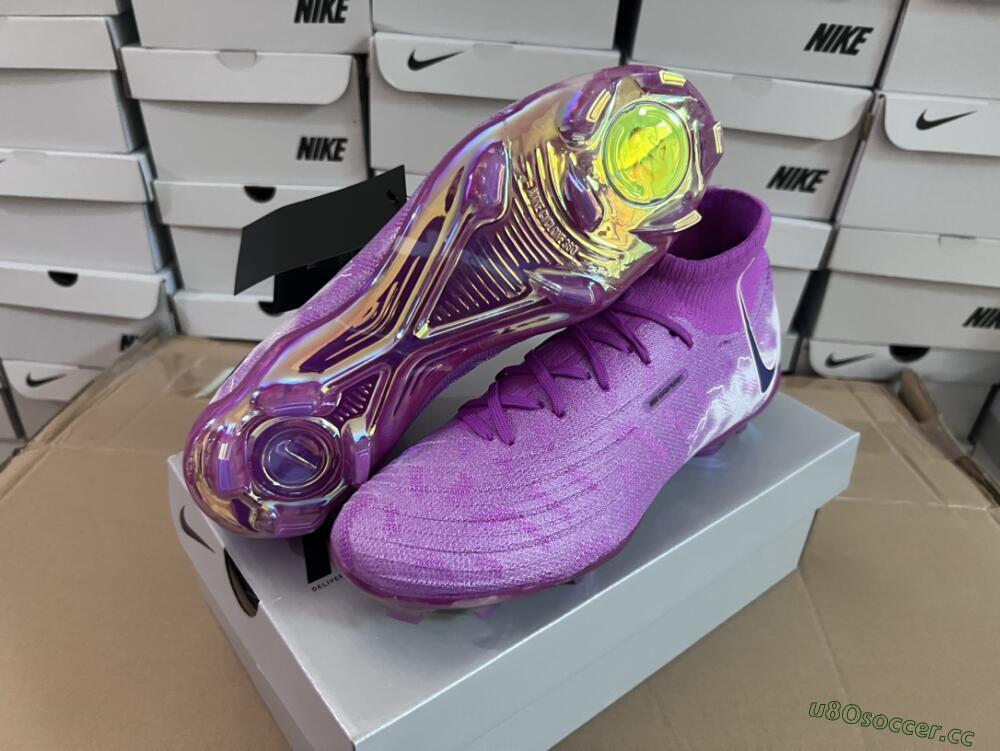 Men's Nike Phantom Luna Elite SE NU FG Firm Ground High-Tops Football Boots - Fuchsia Dream/Barely Grape