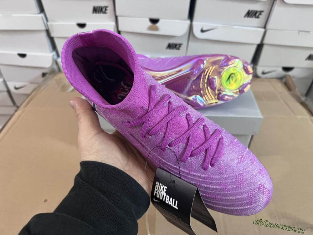 Men's Nike Phantom Luna Elite SE NU FG Firm Ground High-Tops Football Boots - Fuchsia Dream/Barely Grape