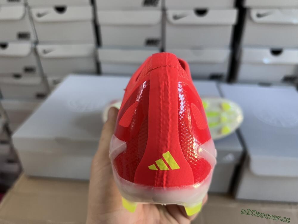 Men's Adidas X Crazyfast.1 FG Firm Ground Low-Tops Football Boots - Red/White/Yellow