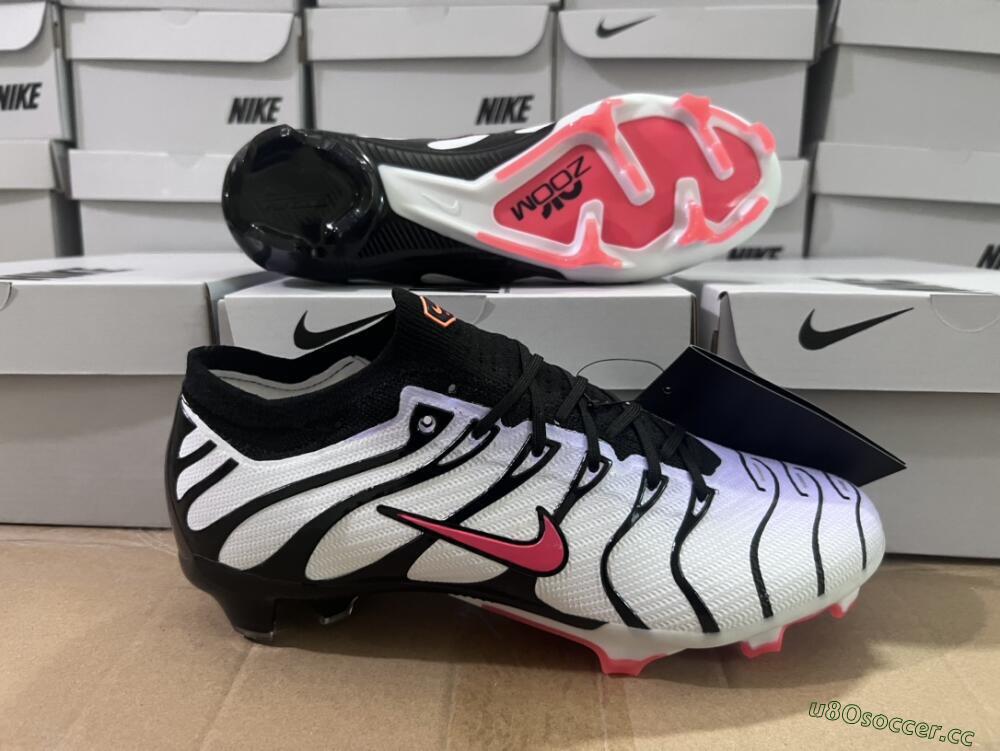 Men's Nike Air Zoom Mercurial Vapor 15 Elite FG Firm Ground Low-Tops Football Boots - White/Black/Red