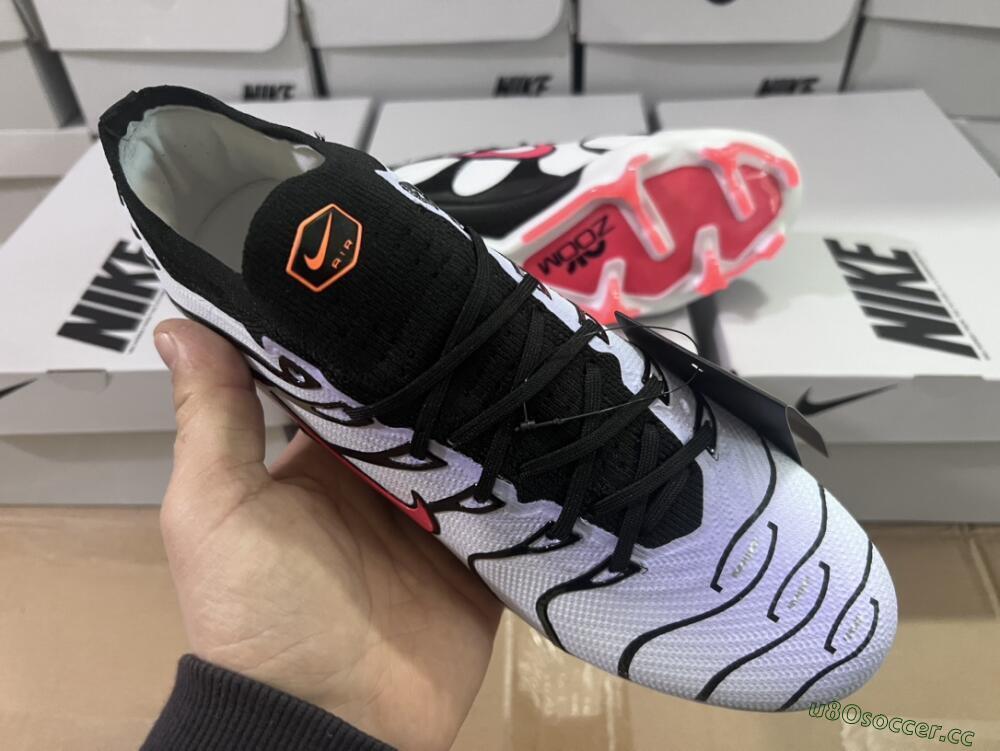 Men's Nike Air Zoom Mercurial Vapor 15 Elite FG Firm Ground Low-Tops Football Boots - White/Black/Red