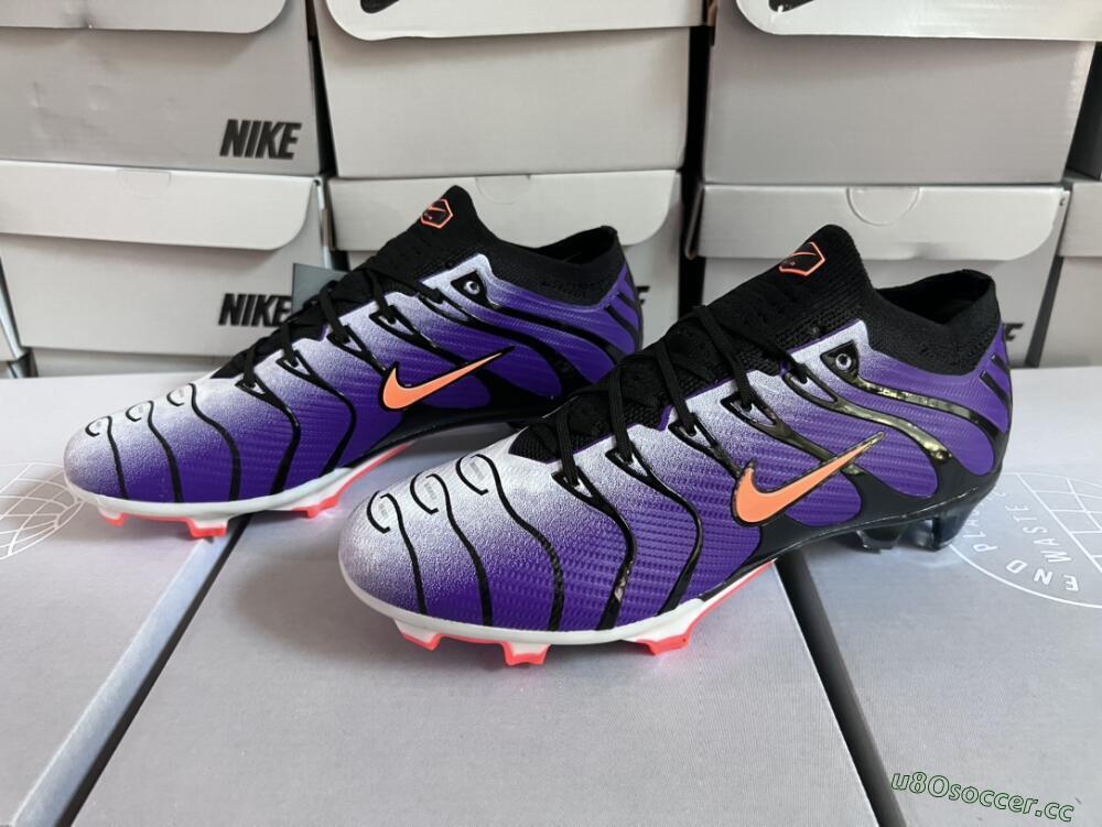 Unisex Nike Air Zoom Mercurial Vapor 15 Elite FG Firm Ground Low-Tops Football Boots - Purple/Black/Orange/Gold