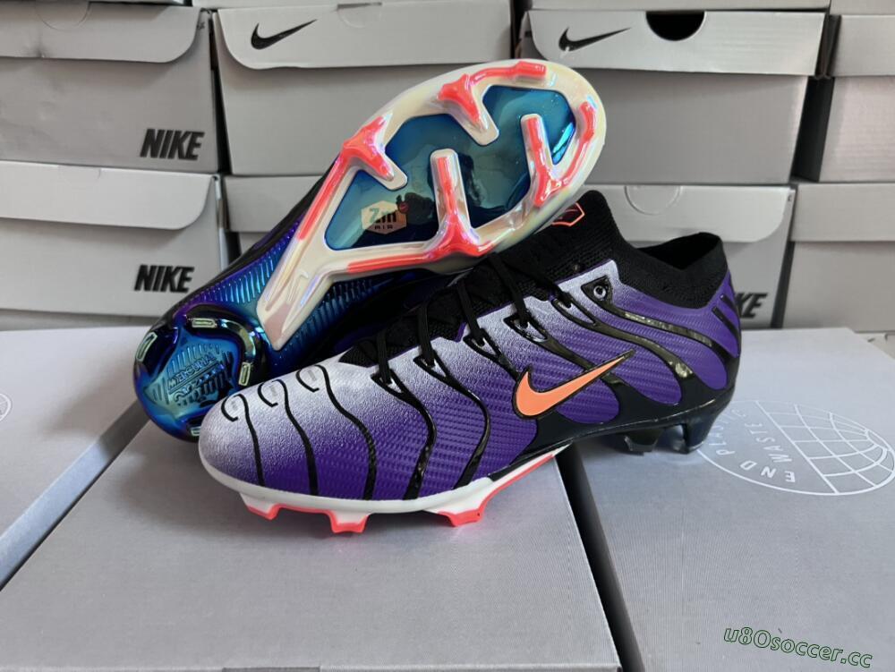 Unisex Nike Air Zoom Mercurial Vapor 15 Elite FG Firm Ground Low-Tops Football Boots - Purple/Black/Orange/Gold