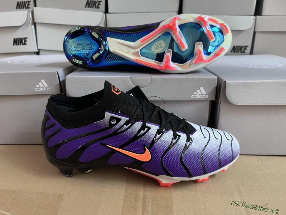 Unisex Nike Air Zoom Mercurial Vapor 15 Elite FG Firm Ground Low-Tops Football Boots - Purple/Black/Orange/Gold