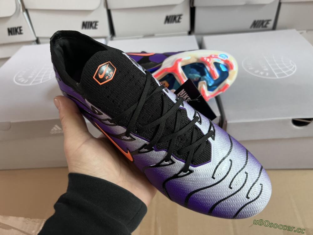 Unisex Nike Air Zoom Mercurial Vapor 15 Elite FG Firm Ground Low-Tops Football Boots - Purple/Black/Orange/Gold