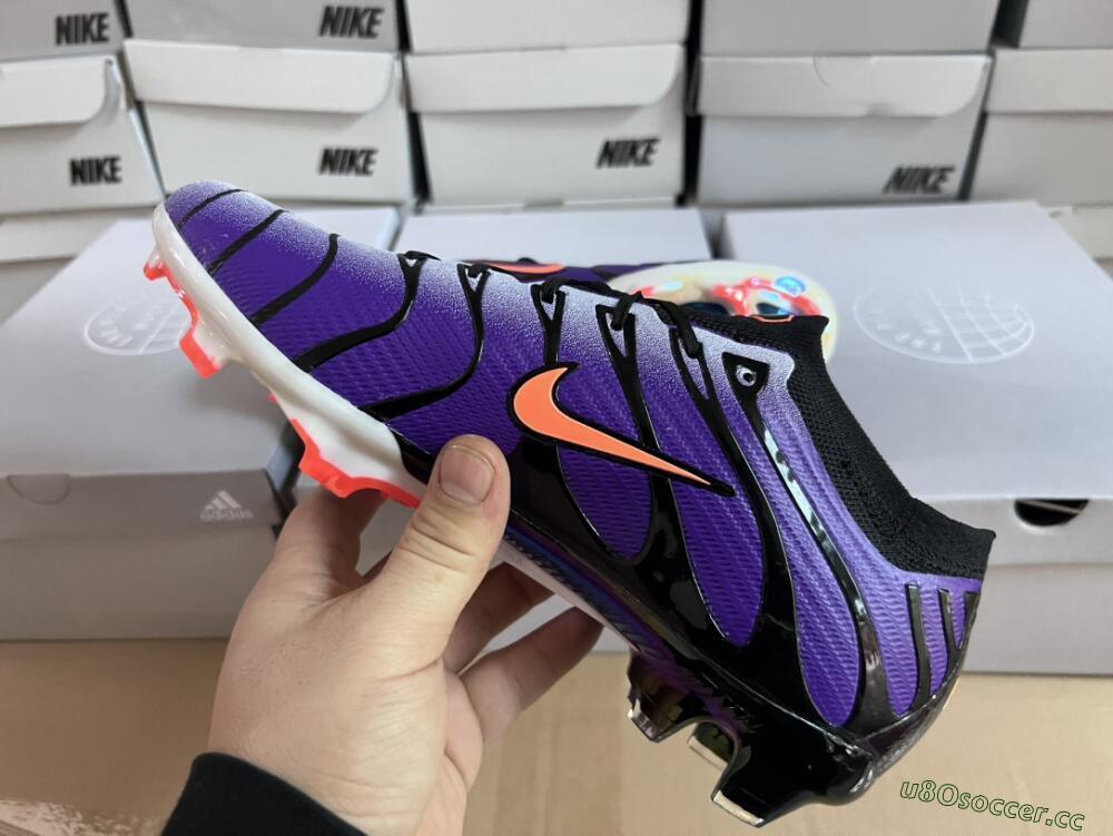 Unisex Nike Air Zoom Mercurial Vapor 15 Elite FG Firm Ground Low-Tops Football Boots - Purple/Black/Orange/Gold