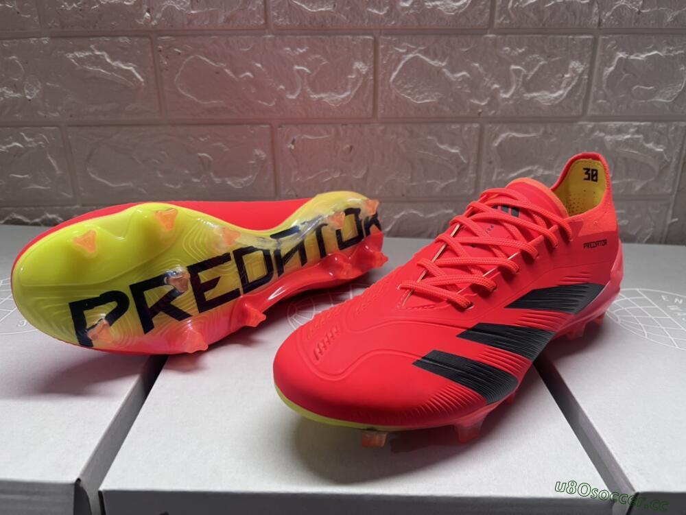 Men's Adidas Predator Accuracy.1 FG Firm Ground Low-Tops Football Boots - Red/Black/Blue