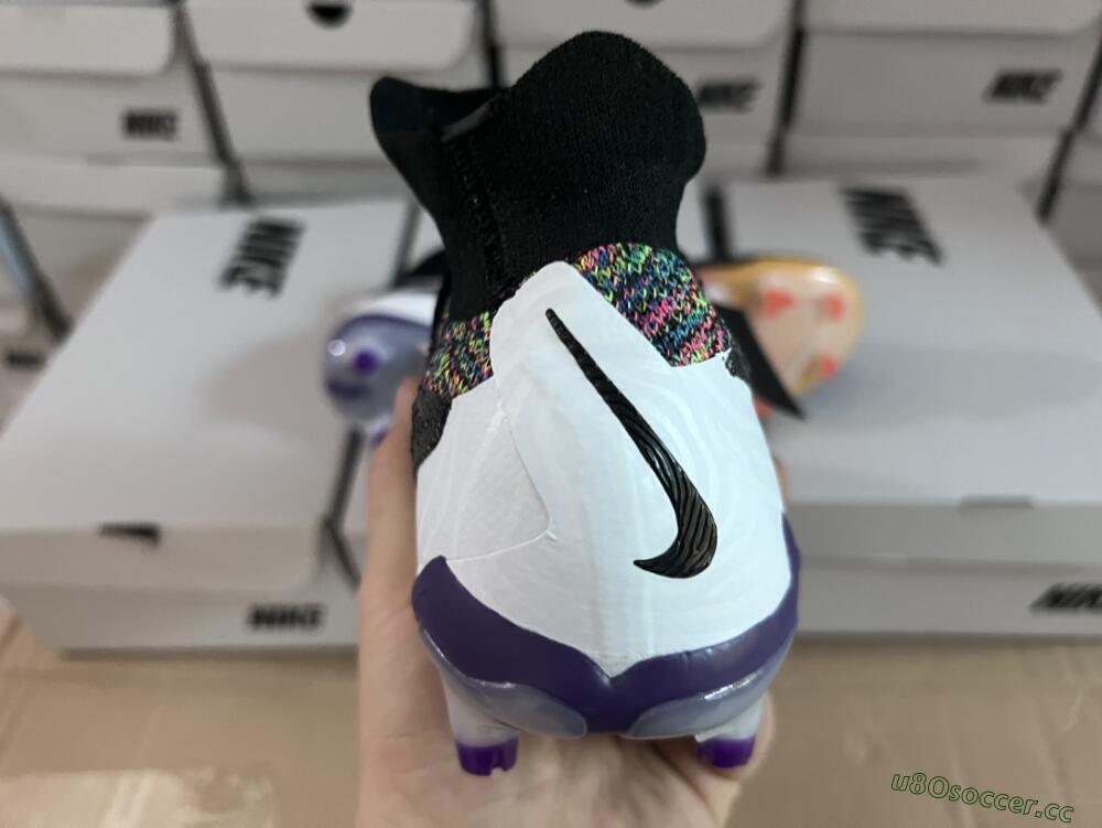 Unisex Nike Phantom GX Elite FG Firm Ground High-Tops Football Boots - Black/Yellow/Orange/Purple