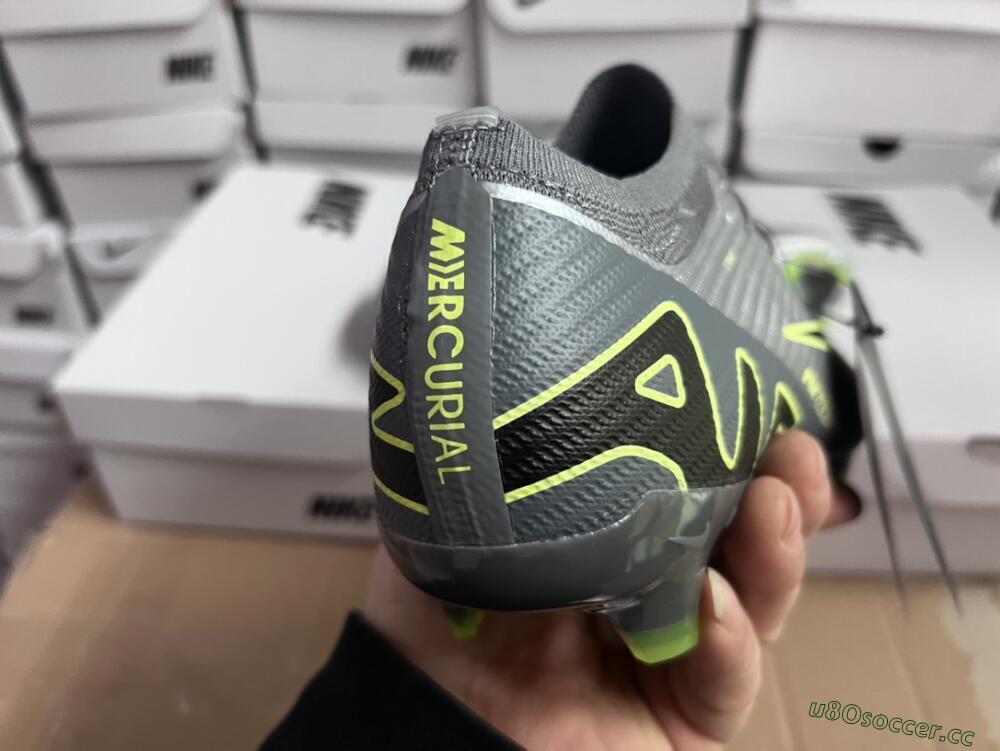 Men's Nike Air Zoom Mercurial Vapor 15 Elite FG Firm Ground Low-Tops Football Boots - Silver/Black/Yellow