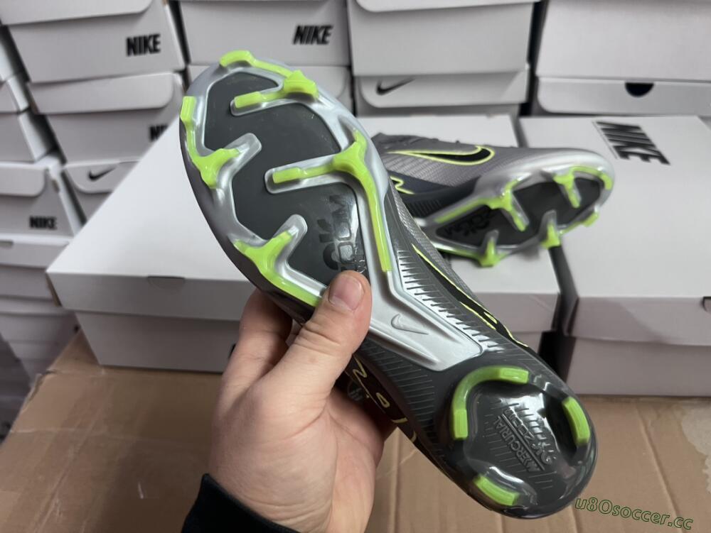 Men's Nike Air Zoom Mercurial Vapor 15 Elite FG Firm Ground Low-Tops Football Boots - Silver/Black/Yellow