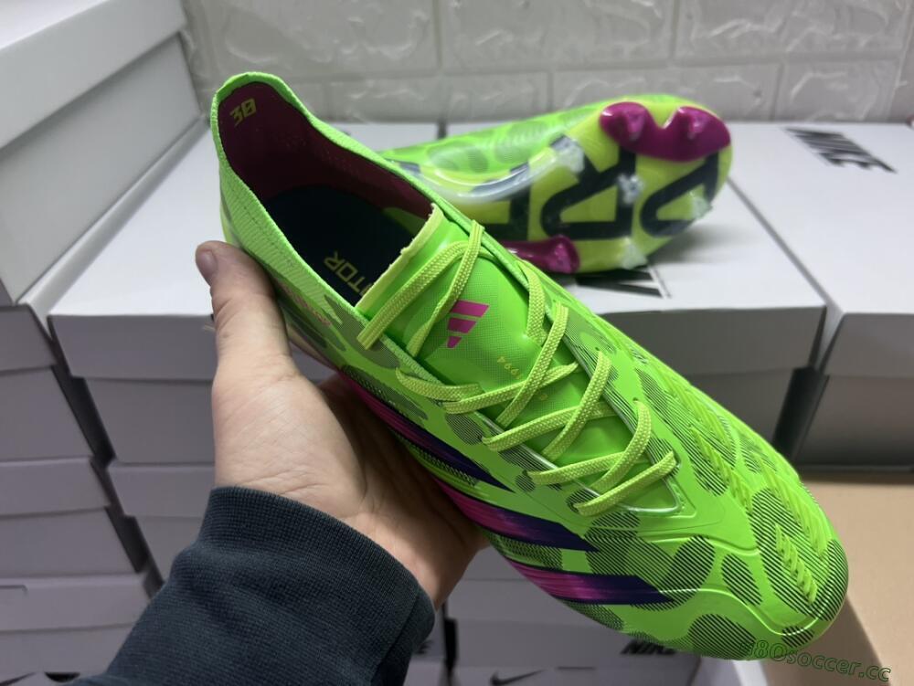 Men's Adidas Predator Accuracy.1 FG Firm Ground Low-Tops Football Boots - Green/Yellow/Purple