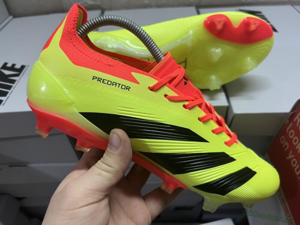 Men's Adidas Predator Accuracy.1 FG Firm Ground Low-Tops Football Boots - Green/Red/Black