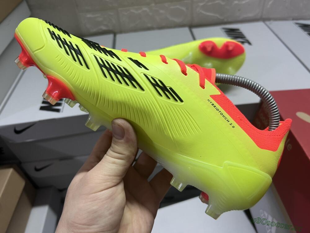 Men's Adidas Predator Accuracy.1 FG Firm Ground Low-Tops Football Boots - Green/Red/Black