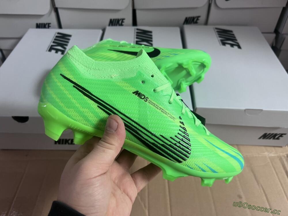 Unisex Nike Air Zoom Mercurial Vapor 15 Elite FG Firm Ground Low-Tops Football Boots - Green/Yellow/Black