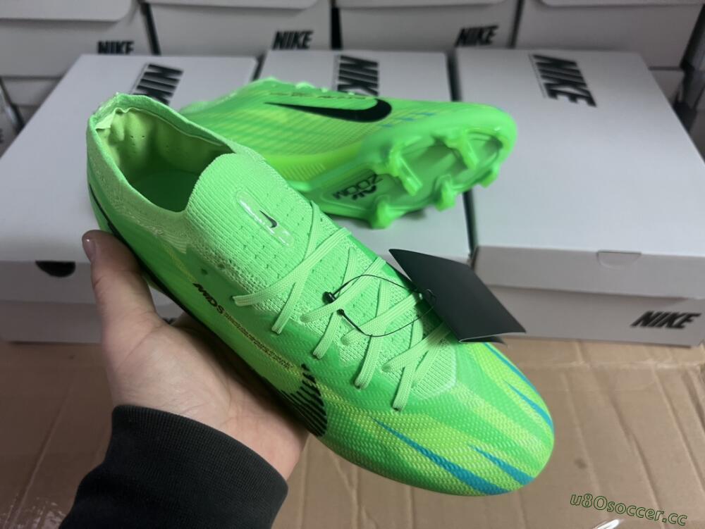 Unisex Nike Air Zoom Mercurial Vapor 15 Elite FG Firm Ground Low-Tops Football Boots - Green/Yellow/Black