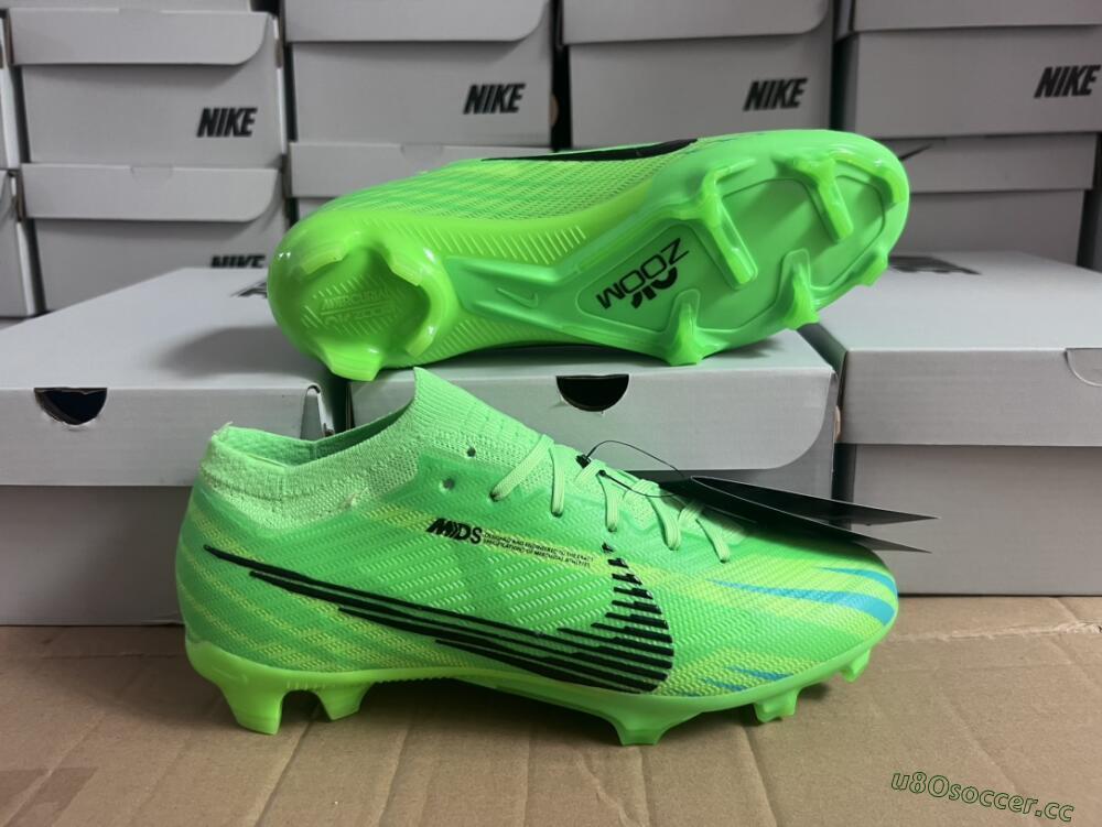Unisex Nike Air Zoom Mercurial Vapor 15 Elite FG Firm Ground Low-Tops Football Boots - Green/Yellow/Black