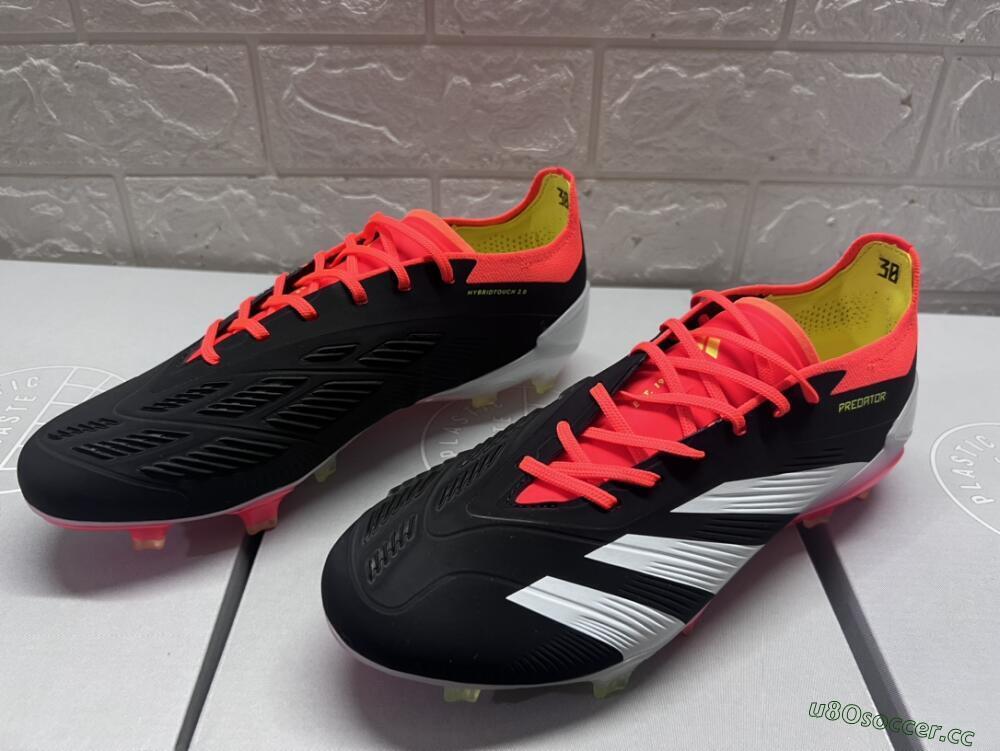 Men's Adidas Predator Accuracy.1 FG Firm Ground Low-Tops Football Boots - Black/White/Red