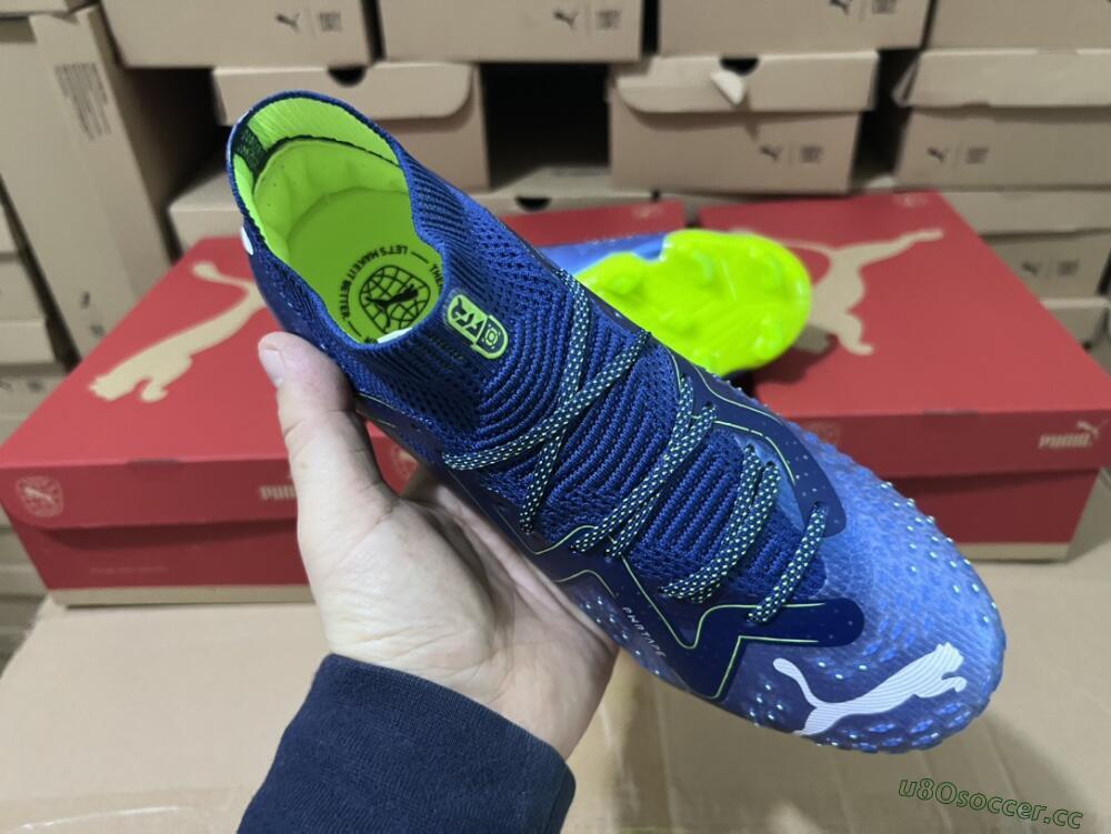 Men's Puma Future Ultimate FG Firm Ground Low-Tops Football Boots - Blue/Black/Yellow