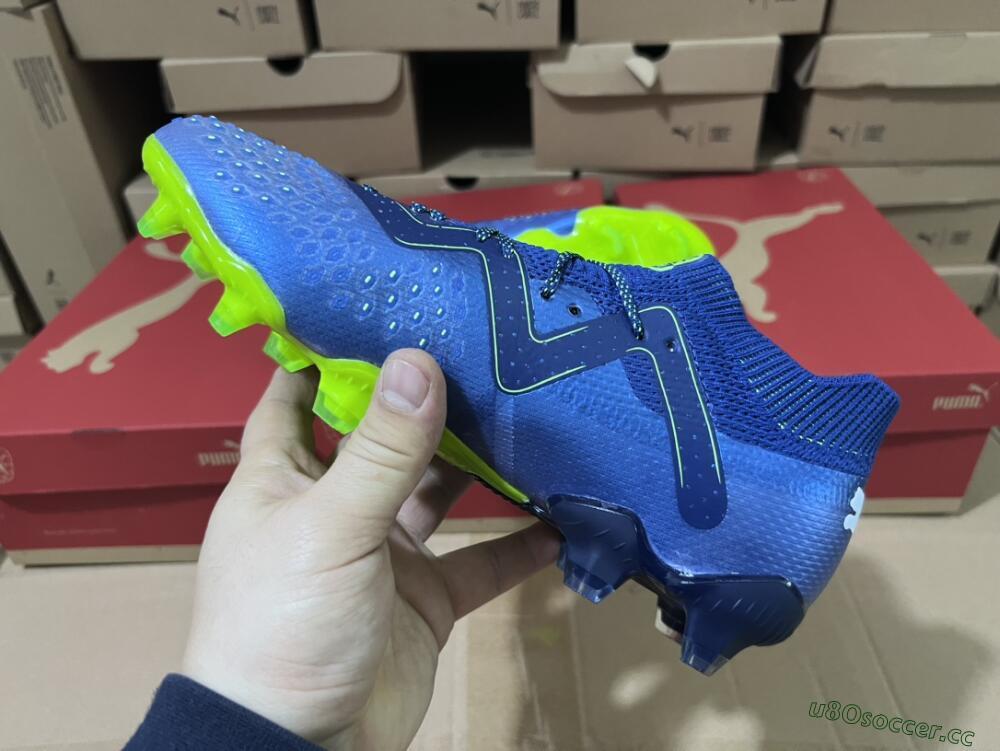 Men's Puma Future Ultimate FG Firm Ground Low-Tops Football Boots - Blue/Black/Yellow