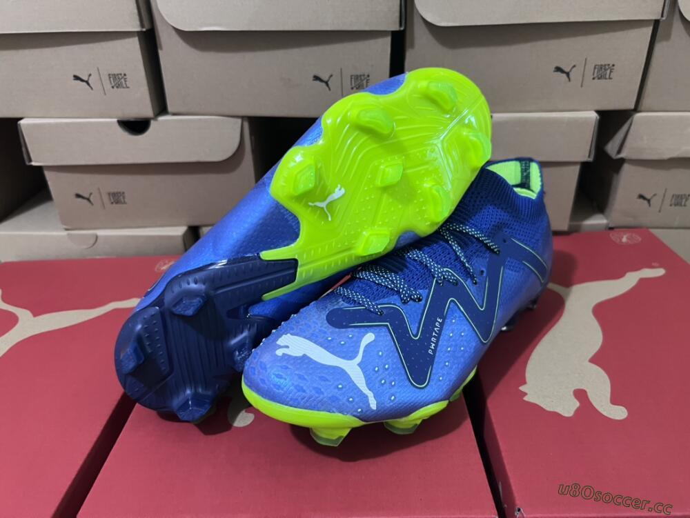 Men's Puma Future Ultimate FG Firm Ground Low-Tops Football Boots - Blue/Black/Yellow