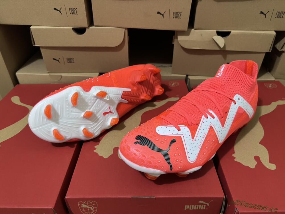 Men's Puma Future Ultimate FG Firm Ground Low-Tops Football Boots - Red/White/Black
