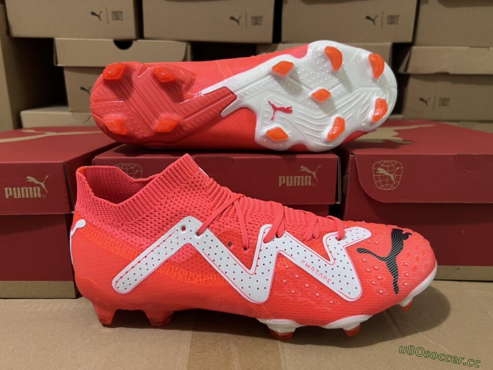 Men's Puma Future Ultimate FG Firm Ground Low-Tops Football Boots - Red/White/Black