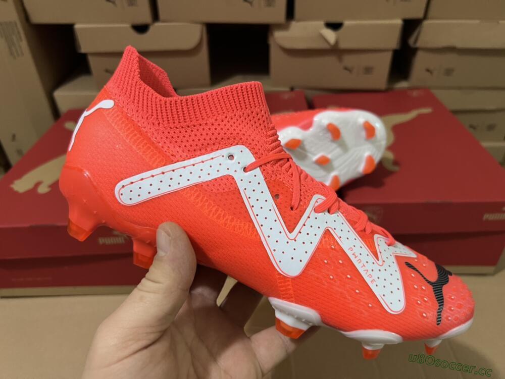 Men's Puma Future Ultimate FG Firm Ground Low-Tops Football Boots - Red/White/Black