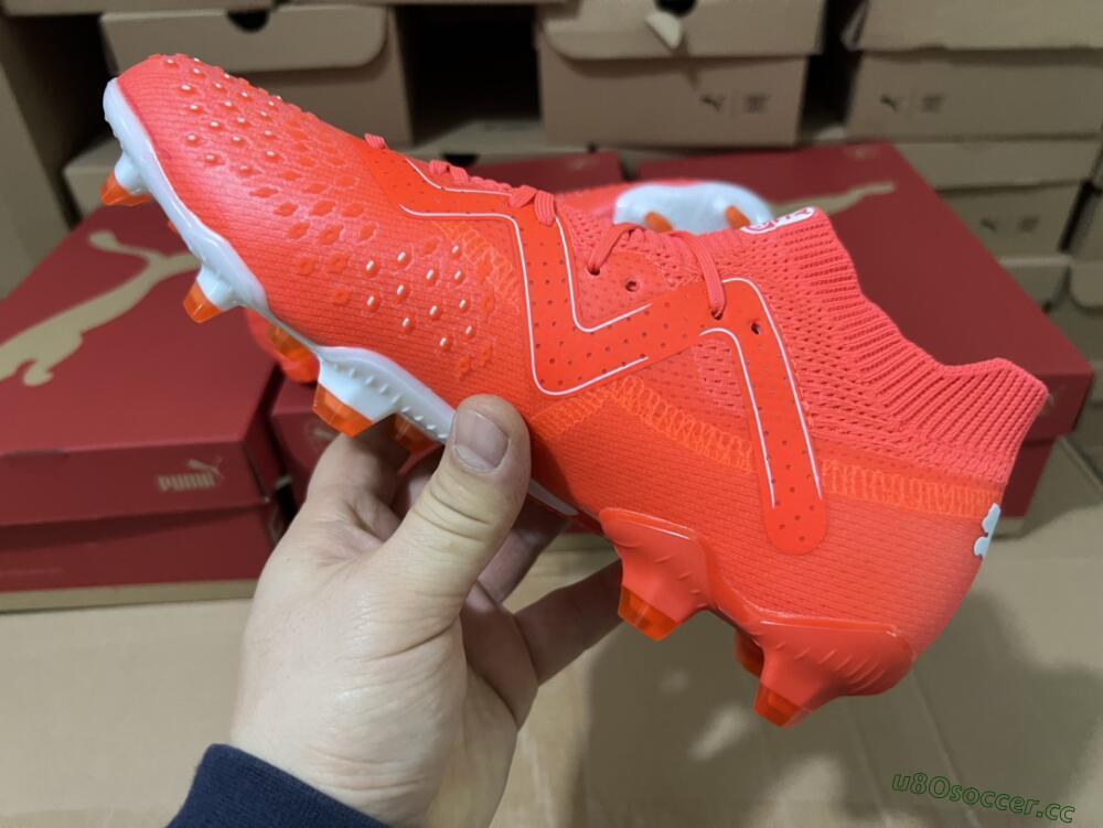 Men's Puma Future Ultimate FG Firm Ground Low-Tops Football Boots - Red/White/Black