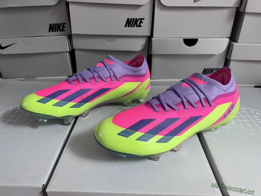 Unisex Adidas X Speedportal .1 2022 World Cup Boots FG Firm Ground Low-Tops Football Boots - Pink/Purple/Blue/Green