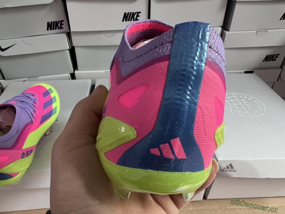 Unisex Adidas X Speedportal .1 2022 World Cup Boots FG Firm Ground Low-Tops Football Boots - Pink/Purple/Blue/Green