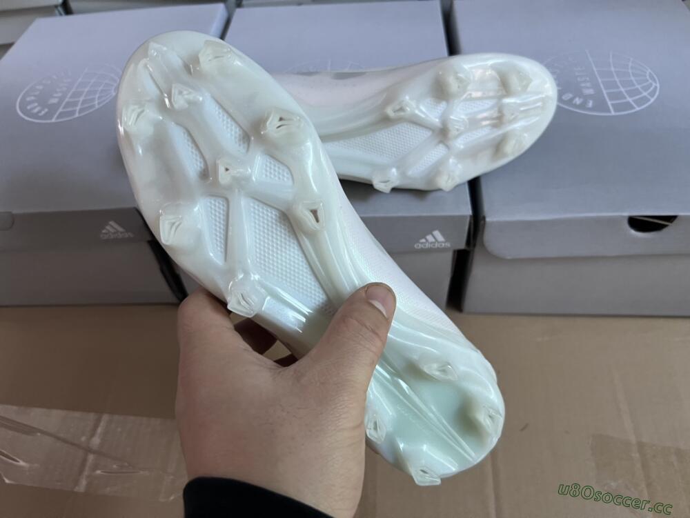 Men's Adidas X Crazyfast.1 FG Firm Ground Low-Tops Football Boots - White/White/White